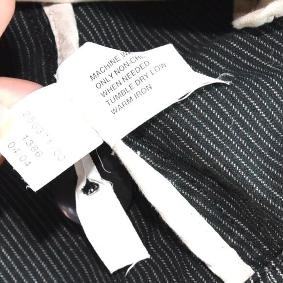 GAP Y2K 2004 Fitted Blazer Black Pinstripe Classic Look Twee Preppy Normcore 6 - Picture 7 of 9